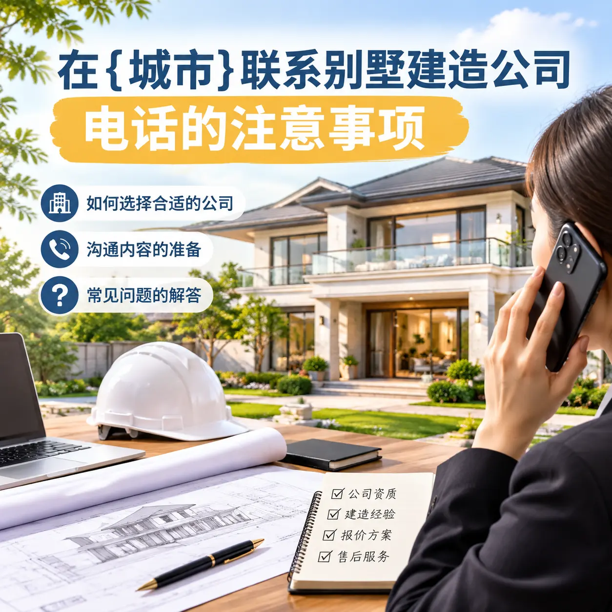 在威宁联系别墅建造公司电话的注意事项