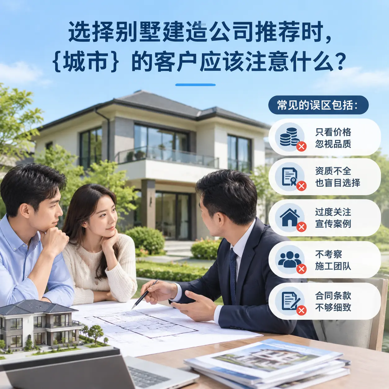 选择别墅建造公司推荐时,威宁 的客户应该注意什么?